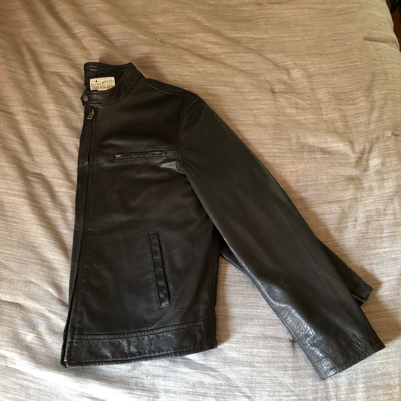 Men’s Lucky Brand Leather Racer Jacket - Picture 4 of 5